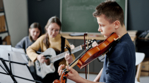 Children playing instruments 