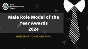 Male Role Model Awards Poster featuring a checked tie