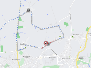 Roadworks - Boughton Road, Boughton and Moulton - 14th Nov 2024