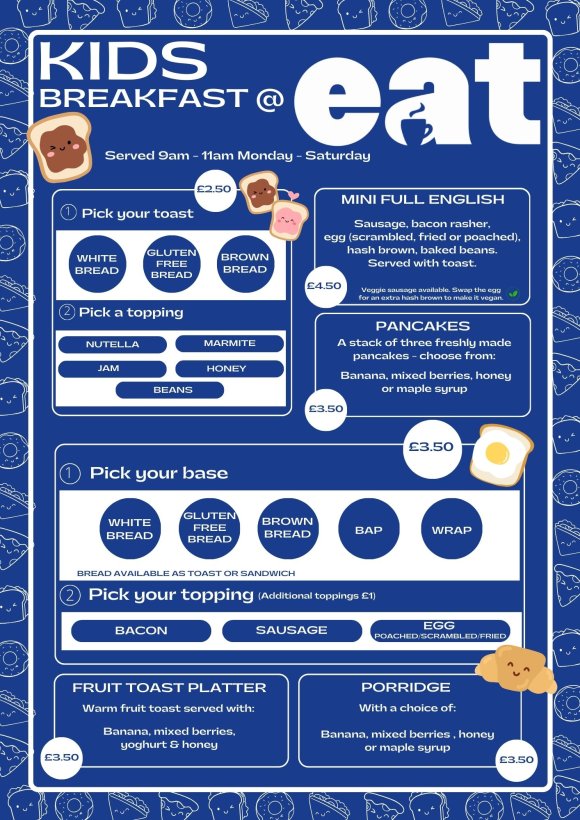 kids breakfast menu